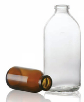 250 ml infuusflacon, helder, type 1 geblazen glas